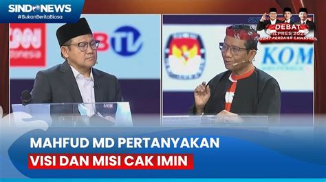 Mahfud Tanya Visi Dan Misi Cak Imin Soal Target Tingkat Pertumbuhan