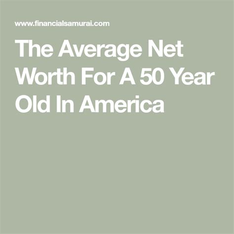 average net worth of 50 year old male