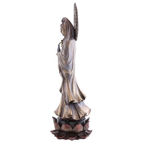 Buy Top Collection Guan Yin Statue Standing On Lotus Pedestal Quan Yin