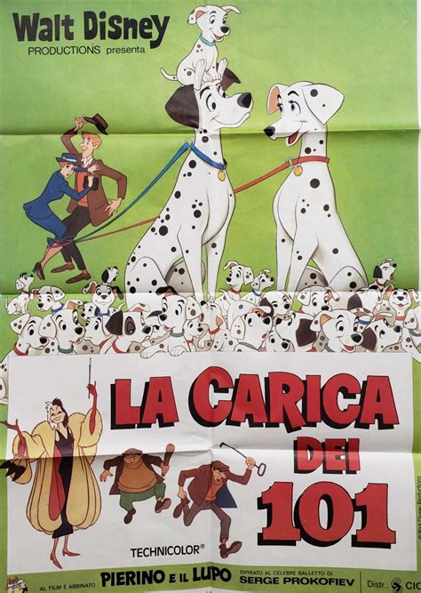 Lot Italian 101 Dalmatians 1 Sheet Theatrical Poster