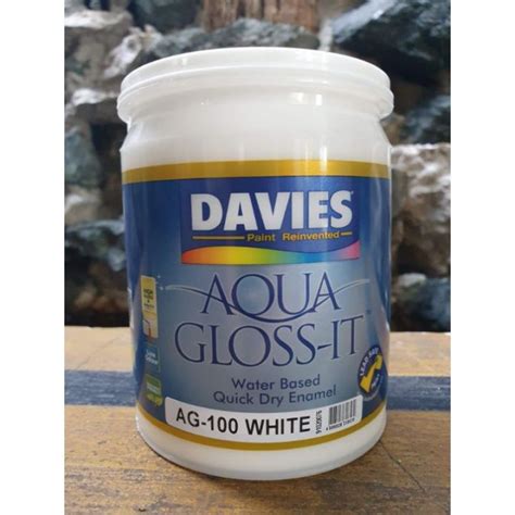 Aqua Gloss It AG 100 White 1L Davies Aqua Gloss It Water Based Enamel