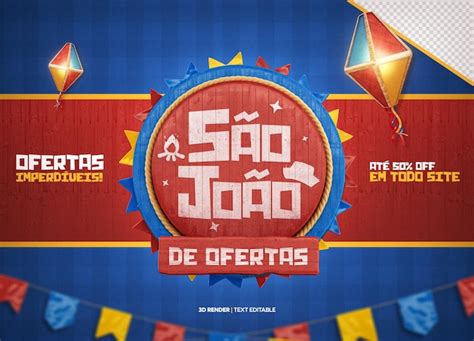 Etiqueta Festa Junina Sao Joao De Ofertas Marco De Madera D Render