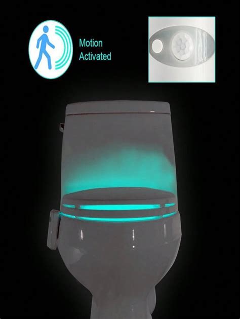 Color Led Toilet Cover Light With Motion Sensor Hanging Type For