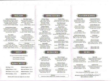 Menu Of Plank S On Broadway In Grove City Oh 43123