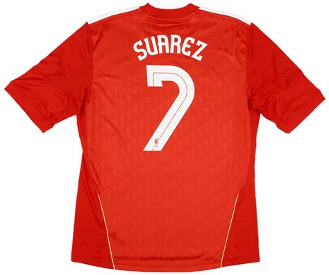 2010 12 Liverpool Home Shirt Suárez 7 Good 5 10 L