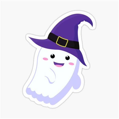 Cute Happy Ghost Sticker For Sale By Journeytrends Redbubble