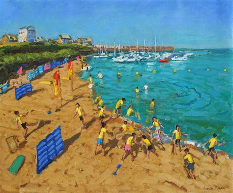 School Outing New Quay Wales Painting By Andrew Macara Fine Art America