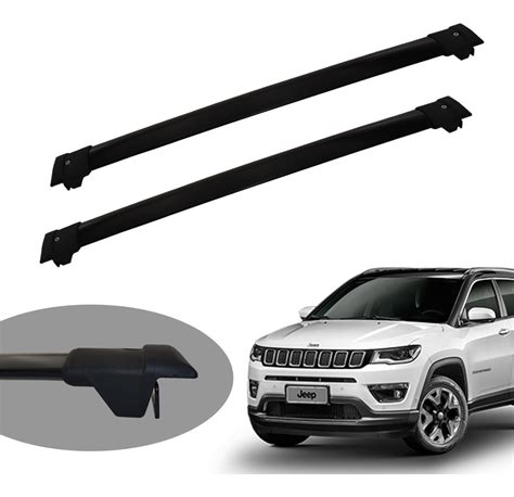 Travessa Rack Teto Track Preta Jeep Compass Mercado