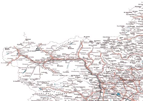 Mappa Stradale Valle D Aosta Italymap Aosta