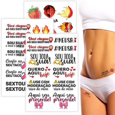 SEX SHOP 44 Tatuagens Temporárias Íntima Depilação Tatuagem Adesivo