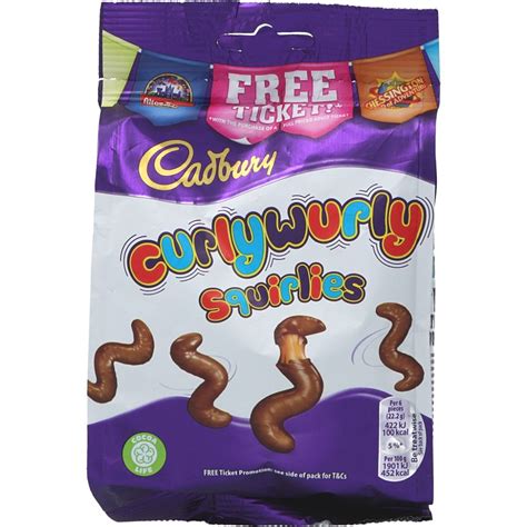 Chocolate Cadbury Curlywurly Squirlies 110g Chocolates Em Snack