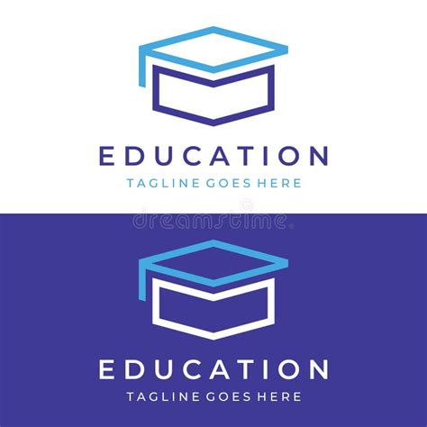 Creative Student Education Logo Template Design With Hat Book Pencil