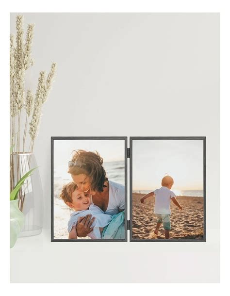 Profile Australia Habitat Hinged Double Metal Photo Frame 5x7 In Black