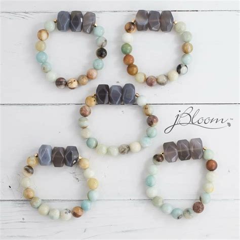 Jewelry Bracelets with Unique Natural Stone Colors