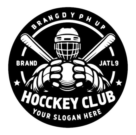 Conjunto De Emblema Y Logotipo De Hockey Sobre Hielo Logotipo Del Club