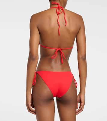 Cancun Side Tie Bikini Bottoms In Red Melissa Odabash Mytheresa