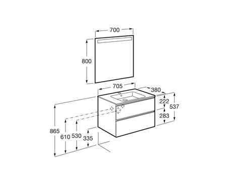 Pack Compacto Mueble Lavabo Y Espejo Modelo Gap Cajones Acabado