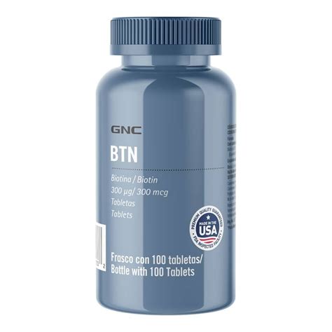 Biotina GNC 300 Mcg 100 Tabletas Walmart