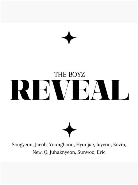 "THE BOYZ Reveal Album Design" Poster for Sale by Lukiyoe- | Redbubble