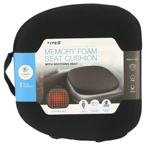 Type S Memory Foam Seat Cushion with Soothing Heat - Walmart.com ...