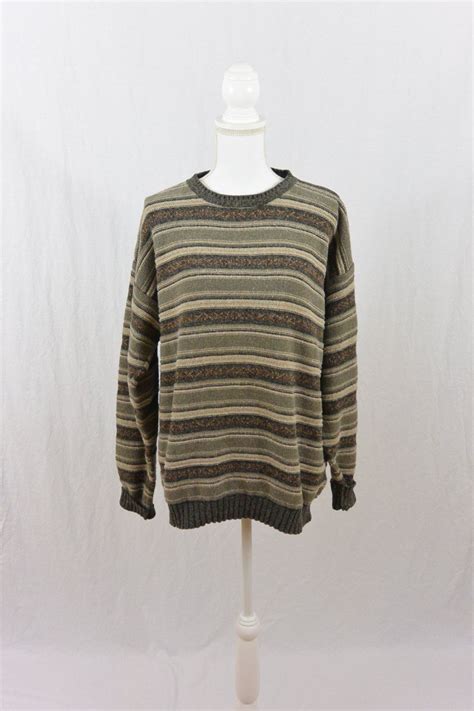 Vintage Striped 90 S Pullover Sweater Grunge Skater Etsy Pullover