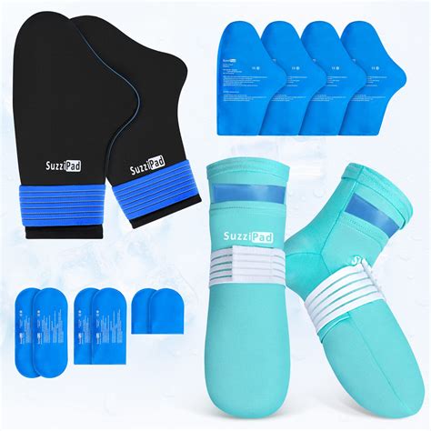 SuzziPad Cold Gloves and Socks for Chemotherapy, Chemo Ice Packs for