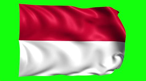 3d flag animation of Indonesia on green screen 21389624 Stock Video at ...