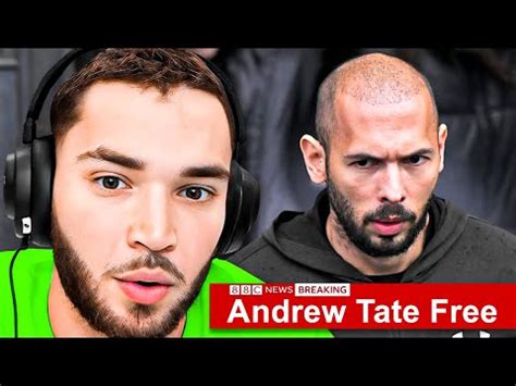 Adin Ross Reacts To Andrew Tate Being RELEASED Realtime YouTube Live