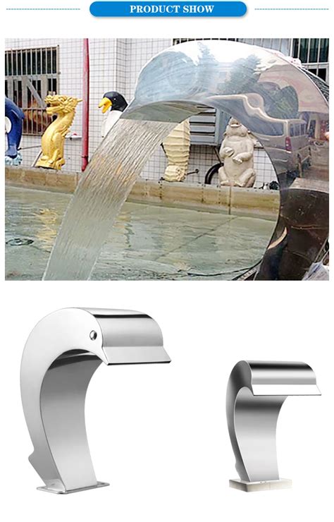 Stainless Steel Garden Water Features Swimming Pool Cascade Blade