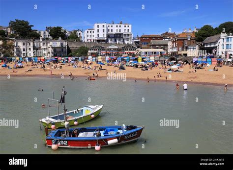 The Harbour With The Beach Beyond In Pretty Broadstairs On The Isle Of