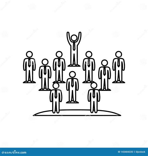 Group Of People Teamwork Silhouette Stock Illustration Illustration