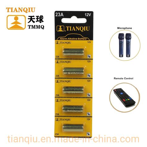 Tianqiu 23A Alkaline Battery 12V Clock Button Cell Dry Battery Reloj ...