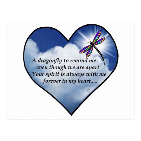 Dragonfly Heart Poem Postcard | Zazzle