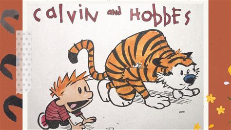 How To Draw Calvin And Hobbes Art For Kids Youtube