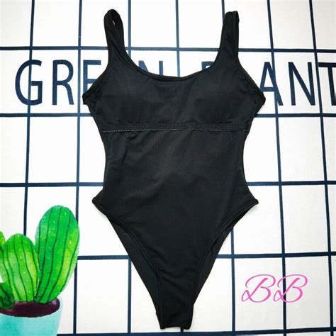 Fendance Gold Logo Designer Swimsuit Black Beach Babe Bikini