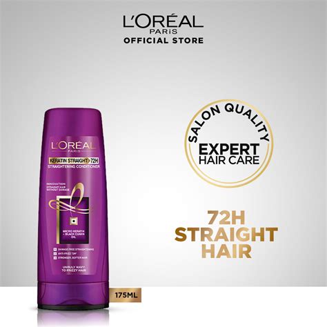 Loreal Paris Loreal Elvive Keratin Straight 72h Conditioner 175 Ml