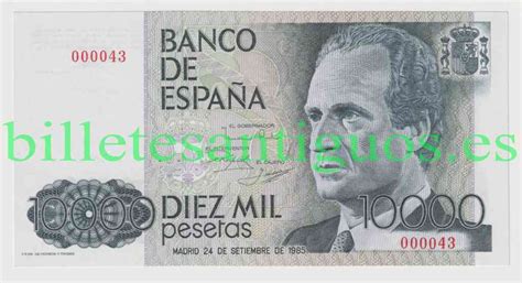 Spain P Pesetas Anverso Billetes Antiguos