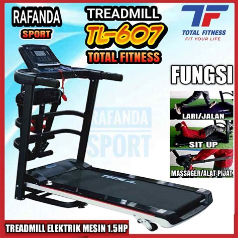 Tl New Treadmill Elektrik Fungsi Mesin Hp Total Fitness