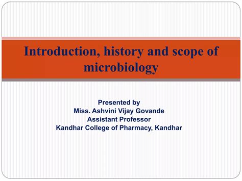 Introduction History And Scope Of Microbiology Ppt