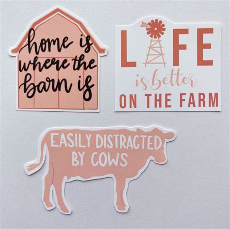 Farm Stickers Agriculture Stickers Barn Stickers Cow Etsy