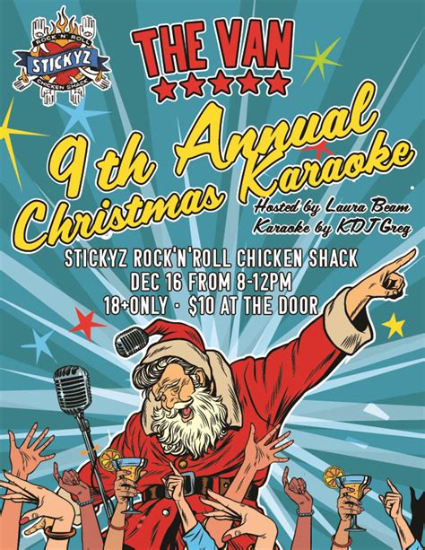 Th Annual Christmas Karaoke For The Van Stickyz Rock N Roll Chicken