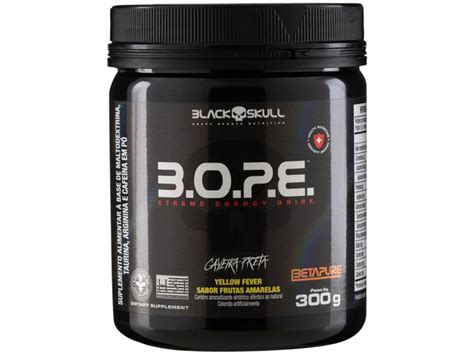 Black Skull B.o.p.e - Pré Treino Black Skull Caveira Preta B.O.P.E - em Pó 300g Frutas ...