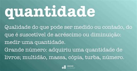 O Que Significa Quantidade