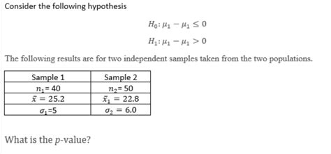 Solved Consider The Following Hypothesis Ho μι μι