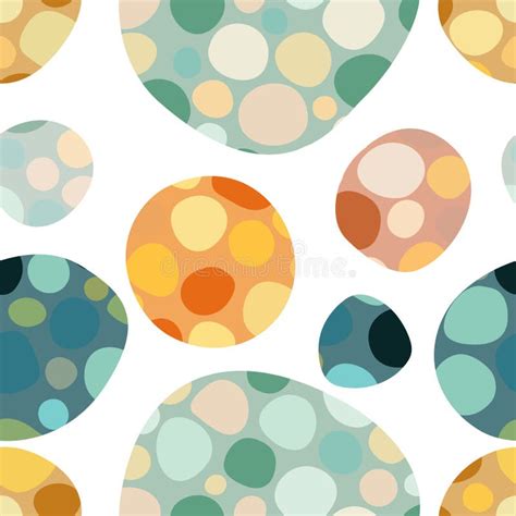 Colored Circle Seamless Pattern Vector Stock Vector Illustration Of