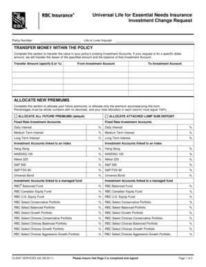 Fillable Online ULEN Investment Change Request ANNUITY CHANGE OF