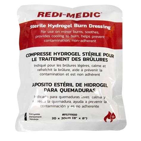 Redi Medic Hydrogel Burn Dressing For Healing Sunburn Scalds Pain