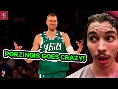 Kristaps Porzingis Makes History In Debut Reacting To Celtics Vs