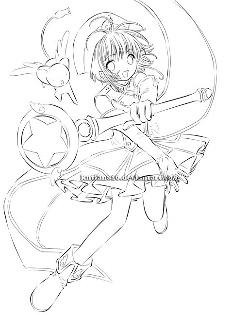 Cardcaptor Sakura Lineart By Kntfan010 On DeviantArt - Coloring Home