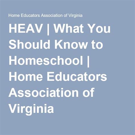 Heav What You Should Know To Homeschool Home Educators Association